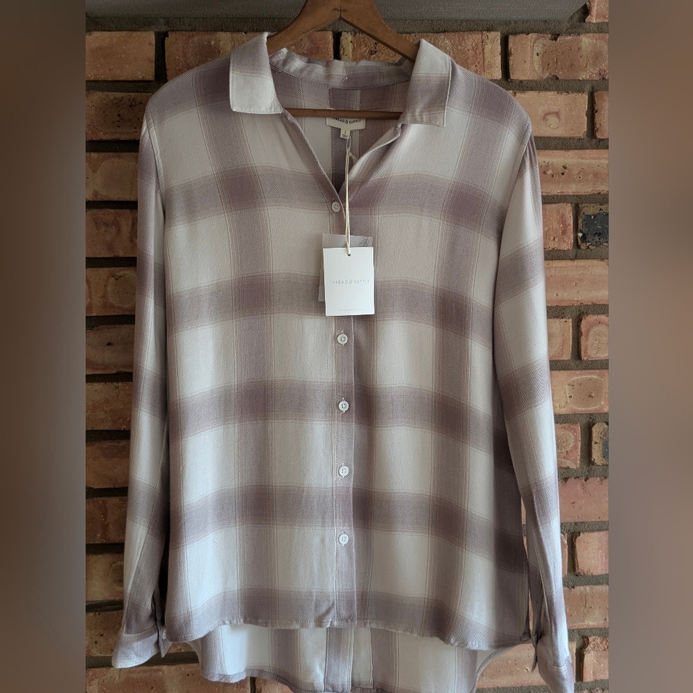 NWT Thread & Supply Plaid Shirt